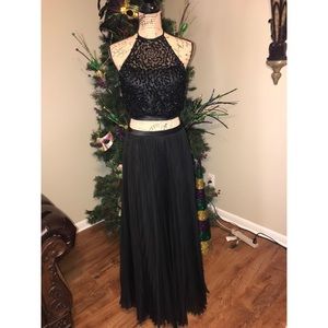 Two piece Sherri Hill Beaded Prom Gown